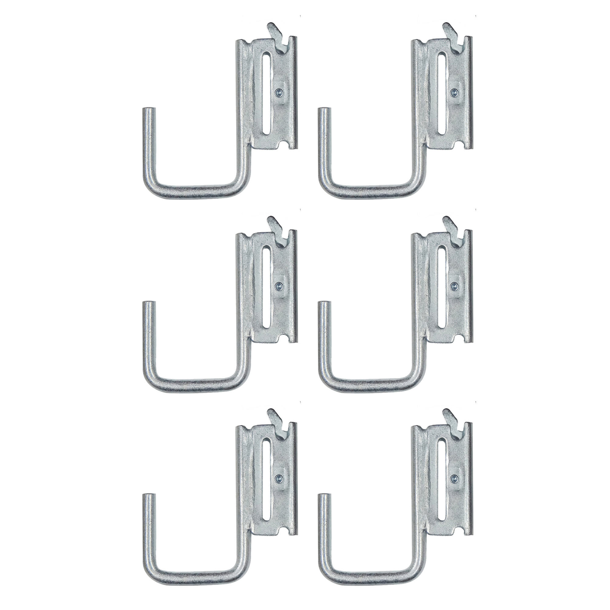 Snap-Loc E-Track Multi-Purpose J-Hook Hanger - 2in., 6 Pcs, 233-Lb. Working Load, Heavy-Duty Steel, Model# SLAEJH2I6